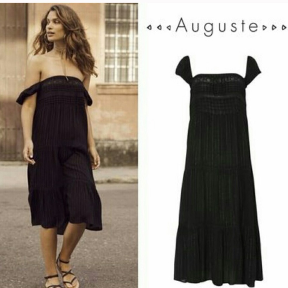 NWT auguste isabella day dress black lure (6) - Picture 3 of 7
